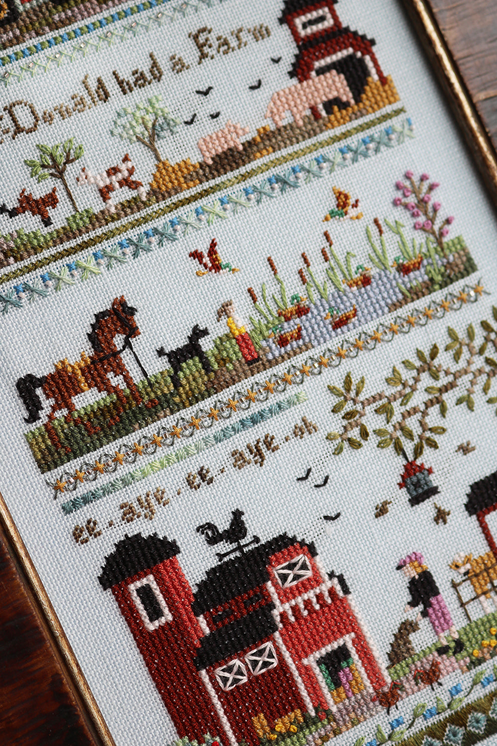 Old McDonald`s Farm - Small Farm Series - Embroidery and Cross