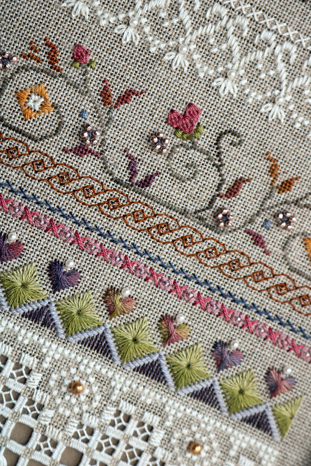 Mothers and Daughters Sampler - Embroidery and Cross Stitch