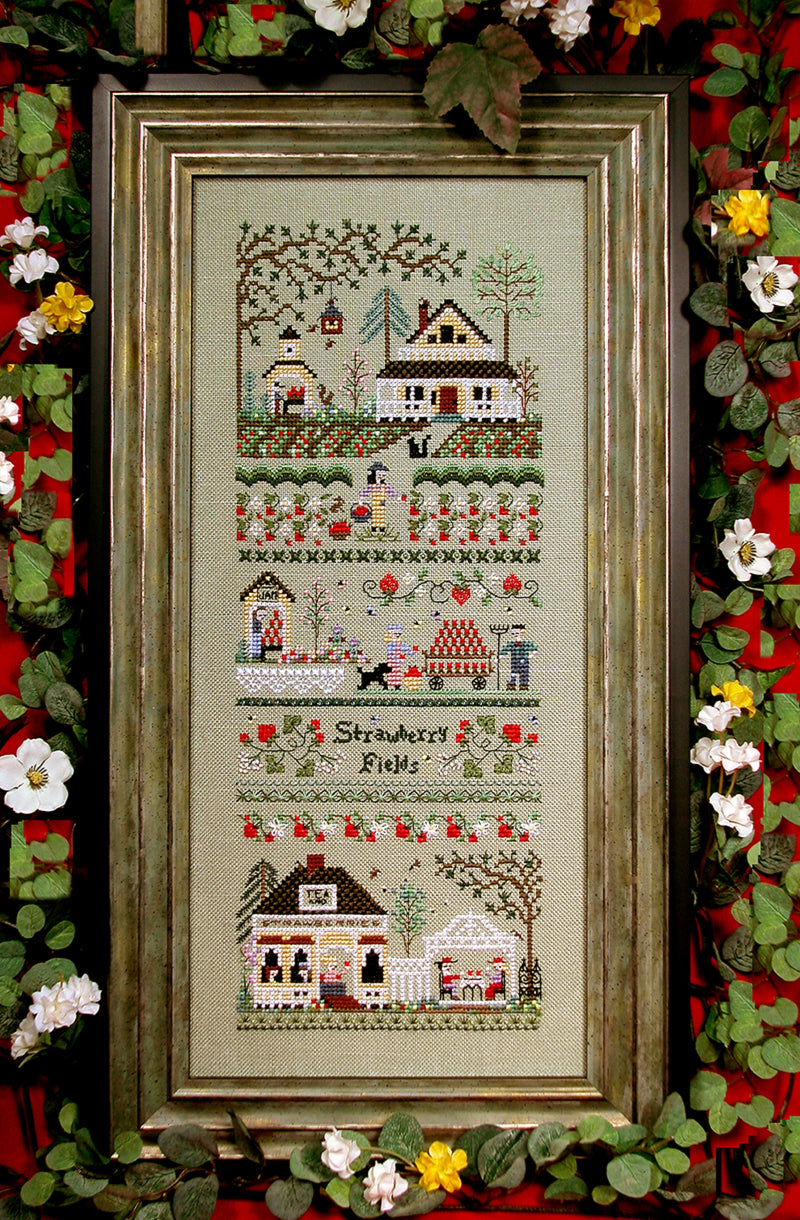 Strawberry Fields Farm - Small Farms Series - Embroidery and Cross