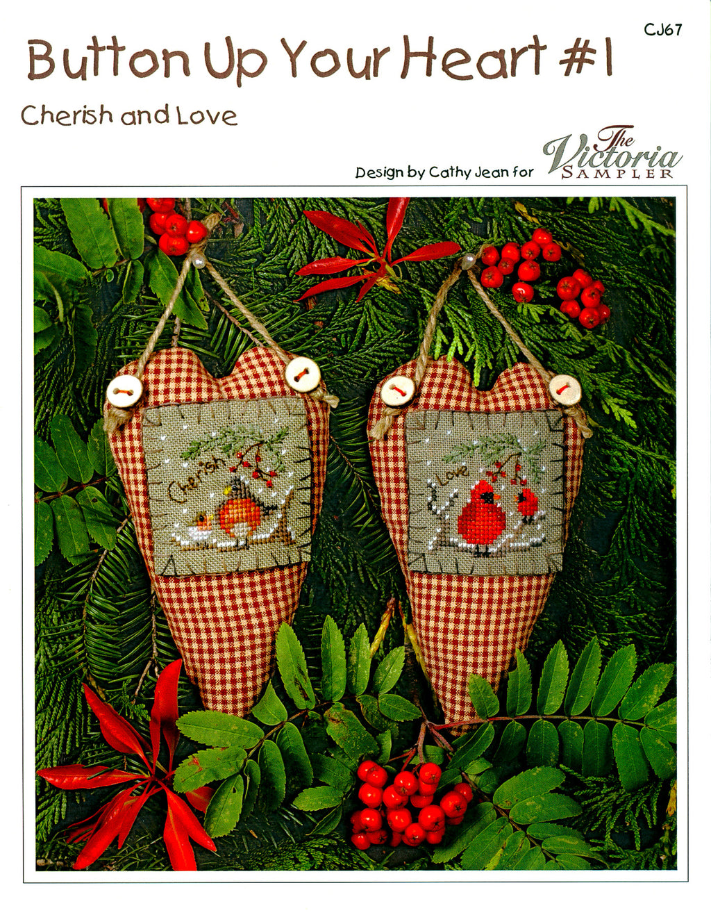 Button Up Your Heart - Christmas Cross Stitch Pattern - PDF