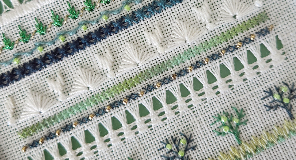 Green Earth Sampler - Elements Series - Embroidery and Cross