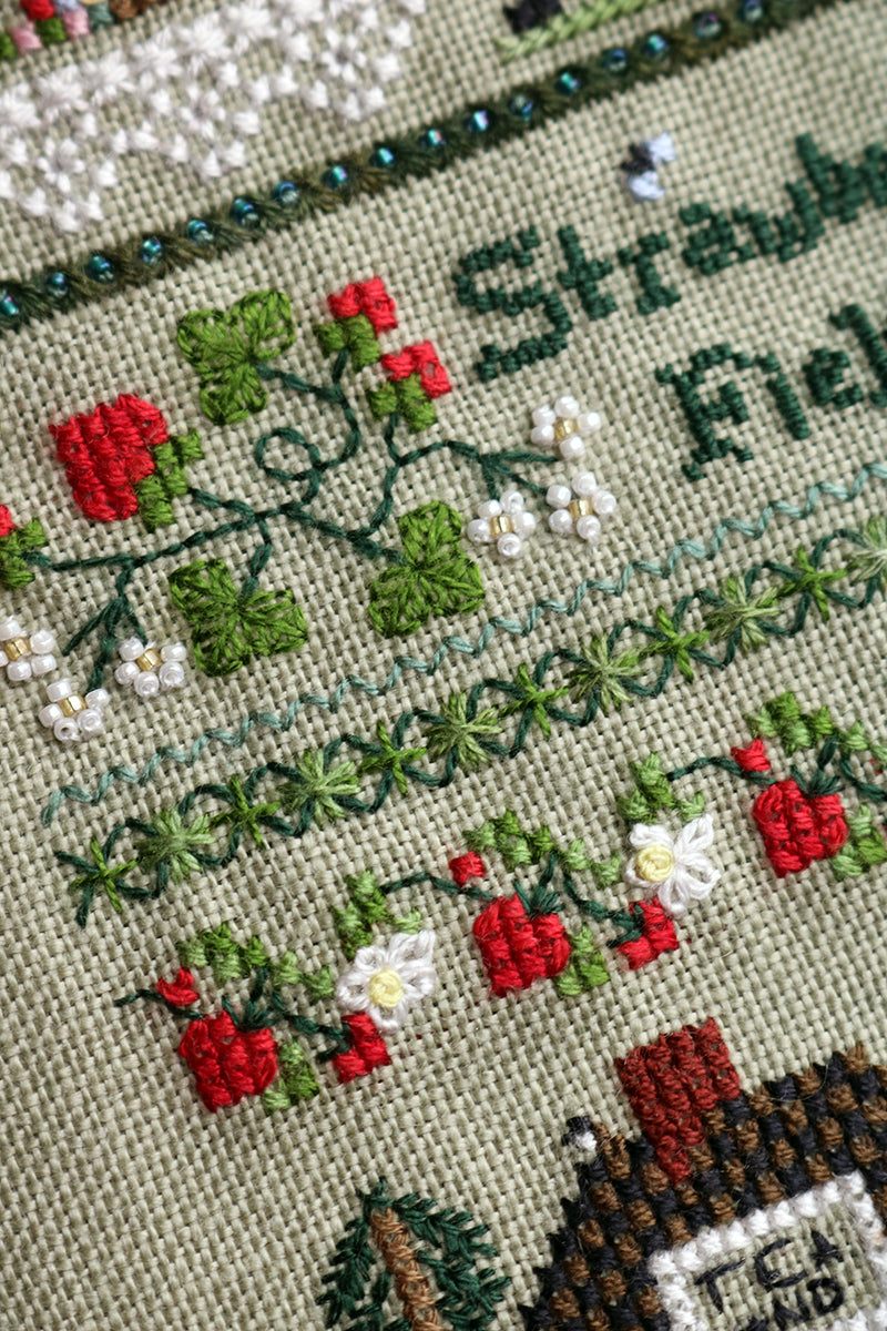 Strawberry Fields Farm - Small Farms Series - Embroidery and Cross