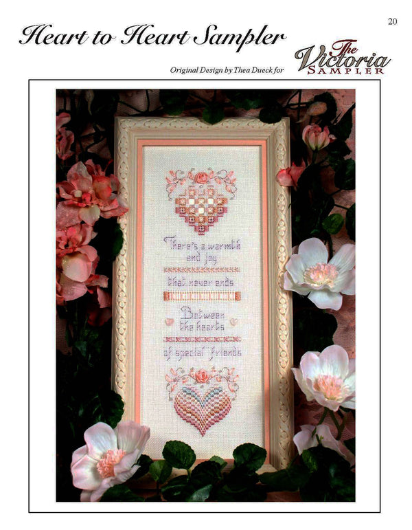 Heart to Heart Sampler - Counted Embroidery Pattern - PDF Download