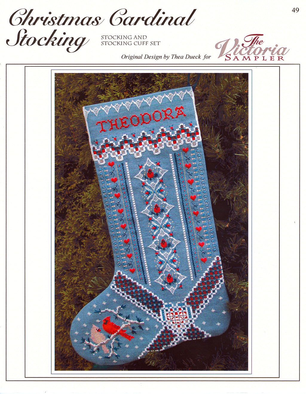 Christmas Stocking Counted Cross-Stitch Ornament Pattern Download