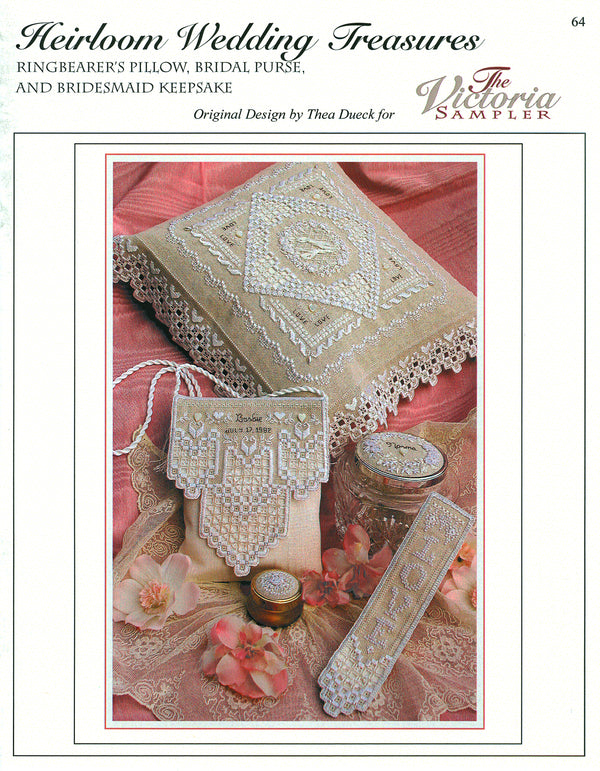 Heirloom Wedding Treasures - Embroidery and Cross Stitch Pattern - PDF Download