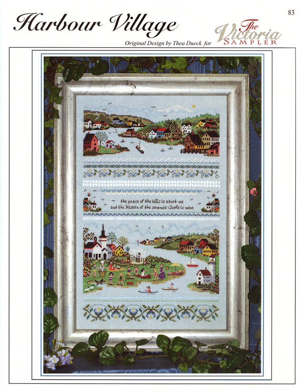 Harbour Village Sampler - Embroidery and Cross Stitch Pattern - PDF Download