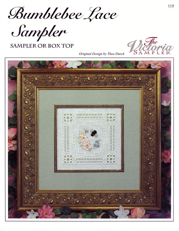 Bumblebee Lace Sampler - Lace Series - Embroidery Pattern - PDF Download