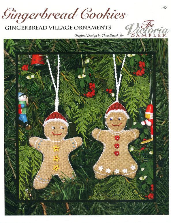 Gingerbread Cookies - Embroidery and Cross Stitch Pattern - PDF Download