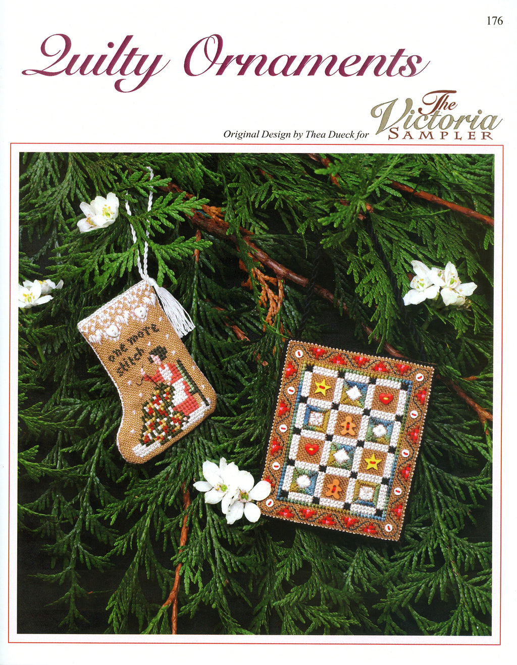 BRICK SAMPLER DECORATIVE STITCHING KIT AND CLASS -TEALS - The