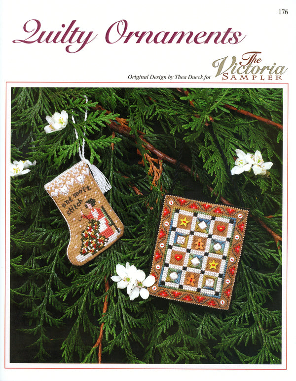 Quilty Ornaments - Embroidery and Cross Stitch Pattern - PDF Download