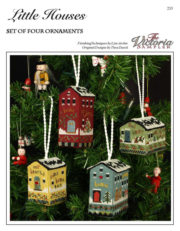 Little Houses - Ornaments - Embroidery and Cross Stitch Pattern - PDF Download