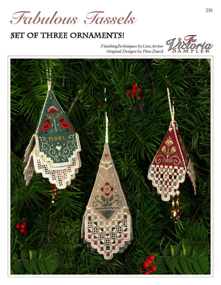 Fabulous Tassels - Ornaments - Embroidery and Cross Stitch Pattern - PDF Download