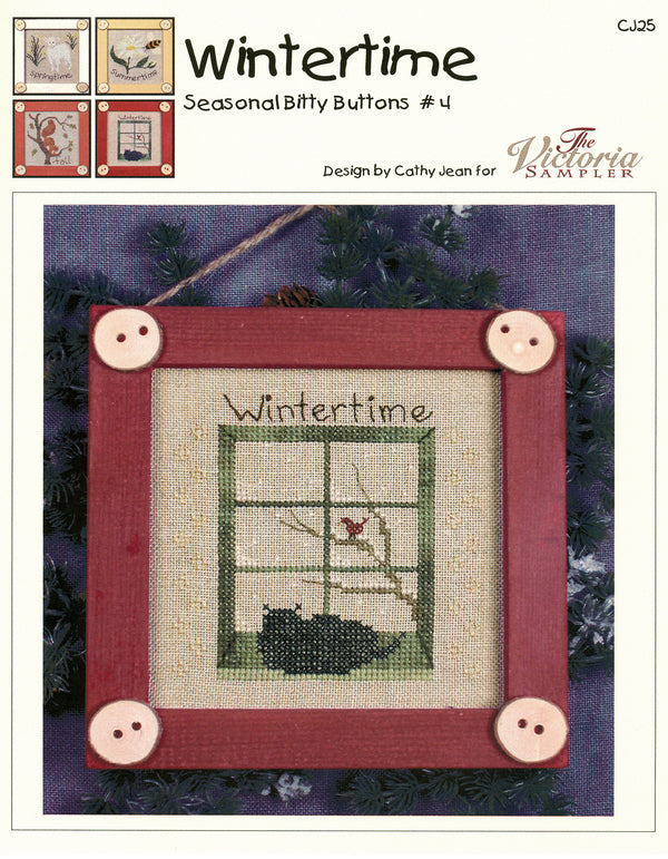 Bitty Buttons Wintertime - Counted Cross Stitch Pattern - PDF Download