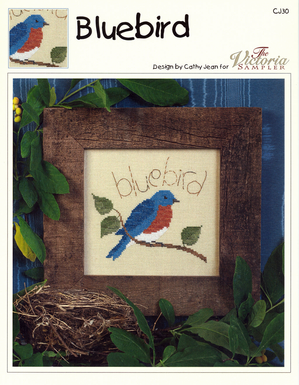 Bluebird - Counted Cross Stitch Pattern - PDF Download– The