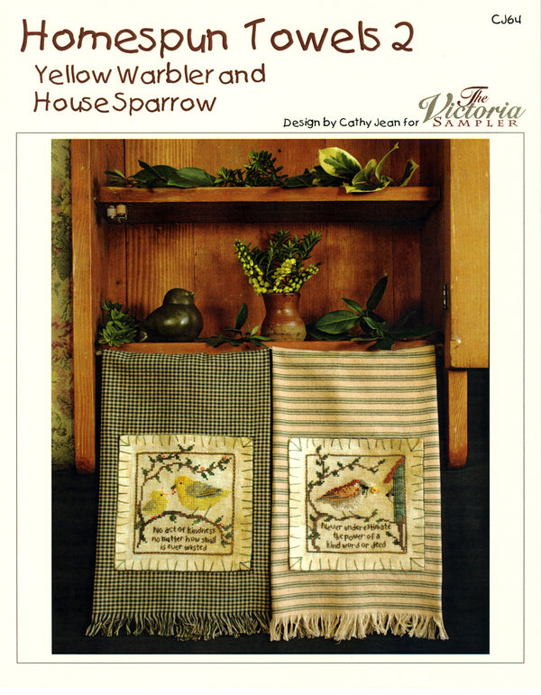 Homespun Towels 2  - Counted Cross Stitch Pattern - PDF Download