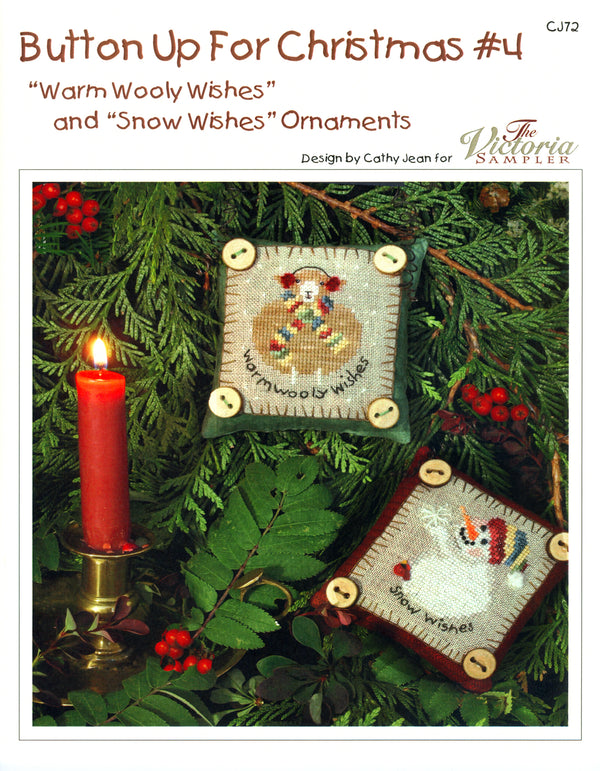 Button Up for Christmas 4 - Ornaments - Counted Cross Stitch Pattern - PDF Download