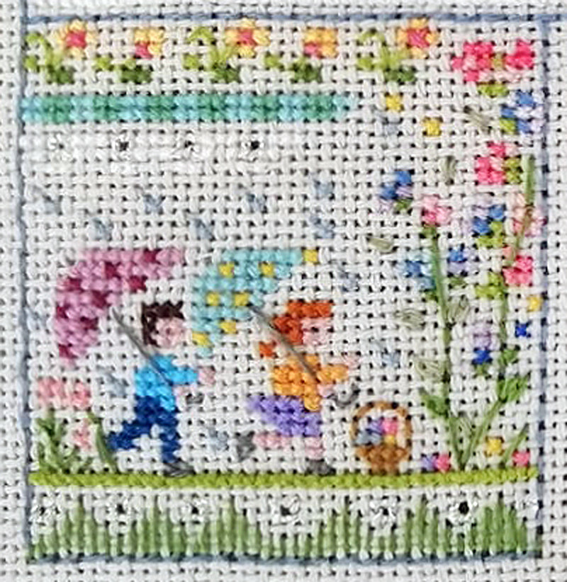 A Year In Stitches: April - Creative Collection - Embroidery and Cross Stitch Pattern - PDF Download