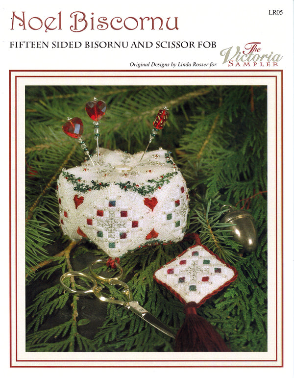 Noel Biscornu - Embroidery and Cross Stitch Pattern - PDF Download