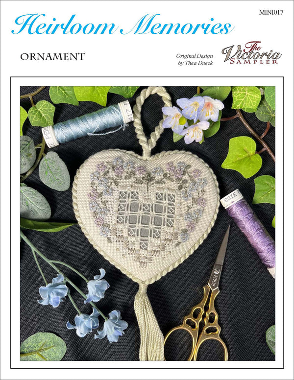 Heirloom Memories Ornament - Embroidery and Cross Stitch Pattern - PDF Download