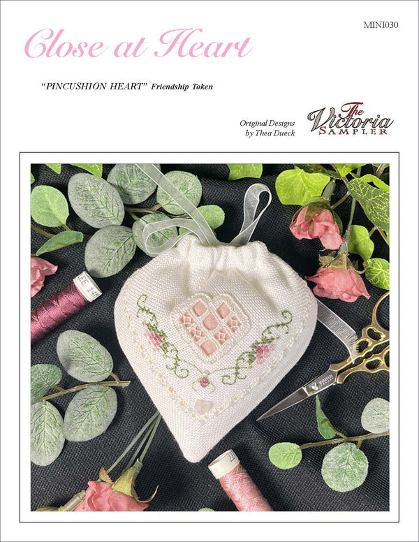 Close at Heart Pincushion - Mini Series - Embroidery and Cross Stitch Pattern - PDF Download