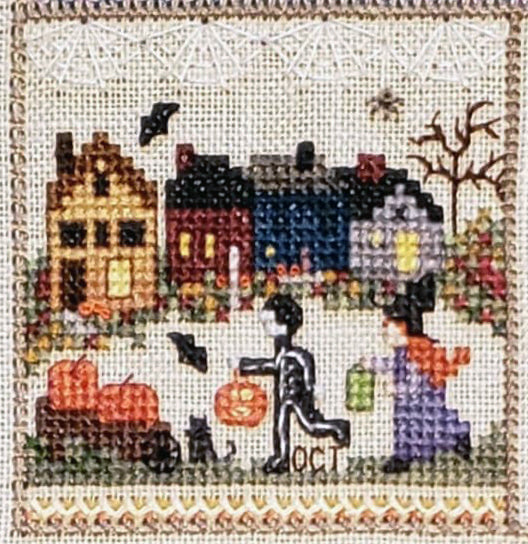 A Year In Stitches: October - Creative Collection - Embroidery and Cross Stitch Pattern - PDF Download