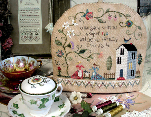 The Tea Party Cross Stitch Sampler Pattern