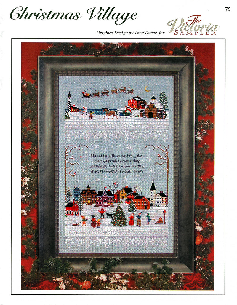 Christmas Village Sampler - Christmas Embroidery and Cross Stitch Pattern