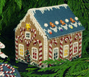 Gingerbread Candy Cane Cottage - Gingerbread Village - Christmas Embroidery and Cross Stitch Pattern - PDF Download