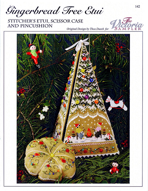 Gingerbread Tree Etui  - Gingerbread Village - Christmas Embroidery and Cross Stitch Pattern - PDF Download