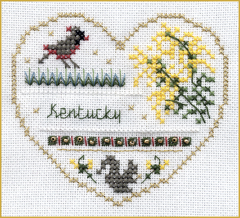 Hearts of America 2 - Hearts Series - Embroidery and Cross Stitch Pattern - PDF Download