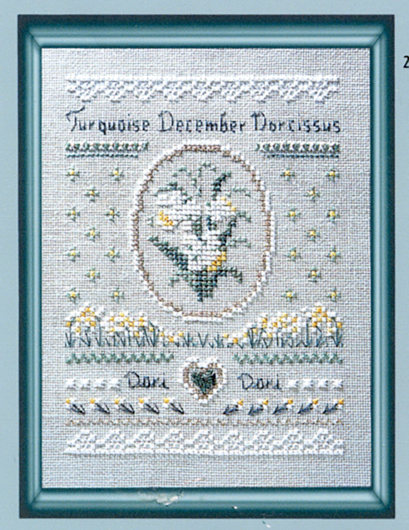 Birthday Needleroll Sampler - December - Embroidery and Cross Stitch Pattern - PDF Download