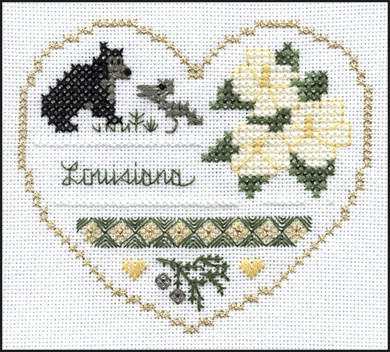 Hearts of America 2 - Hearts Series - Embroidery and Cross Stitch Pattern - PDF Download