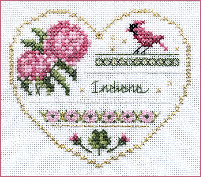 Hearts of America 2 - Hearts Series - Embroidery and Cross Stitch Pattern - PDF Download