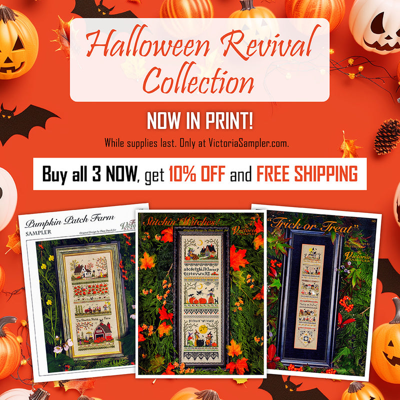 Pumpkin Patch Farm - Small Farm Series - Halloween Embroidery and Cross Stitch Pattern