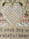 A Grateful Heart Sampler - Embroidery and Cross Stitch Pattern - PDF Download