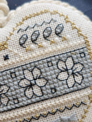 BCS 3-08 Blue and White Floral - Beyond Cross Stitch (BCS) Learning Series - Embroidery and Cross Stitch Pattern - PDF Download