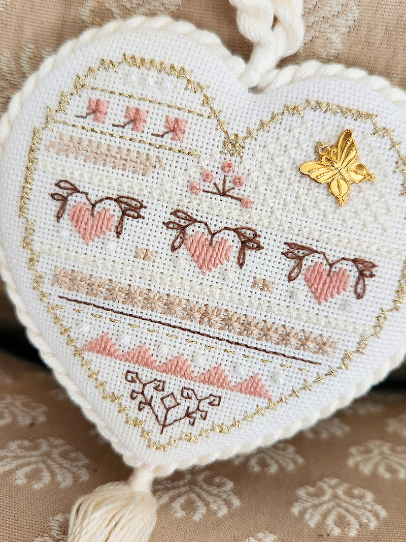 BCS 3-10 Satin Hearts - Beyond Cross Stitch (BCS) Learning Series - Embroidery and Cross Stitch Pattern - PDF Download