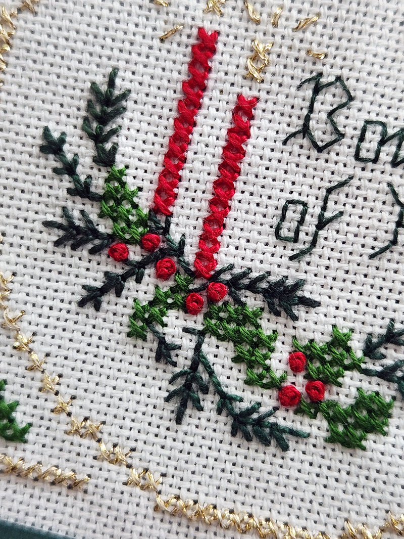 BCS 2-03 Boughs of Holly - Beyond Cross Stitch (BCS) - Christmas Embroidery and Cross Stitch Pattern - PDF Download