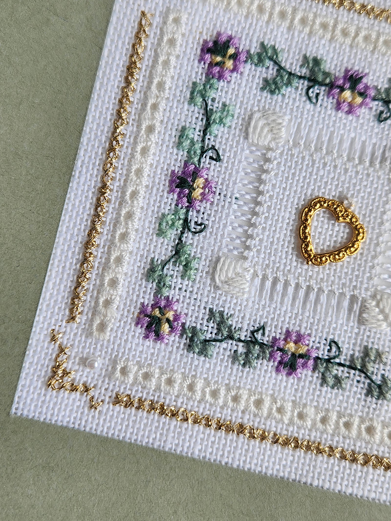 BCS 4-07 Pansy Chain - Beyond Cross Stitch (BCS) Learning Series - Embroidery and Cross Stitch Pattern - PDF Download