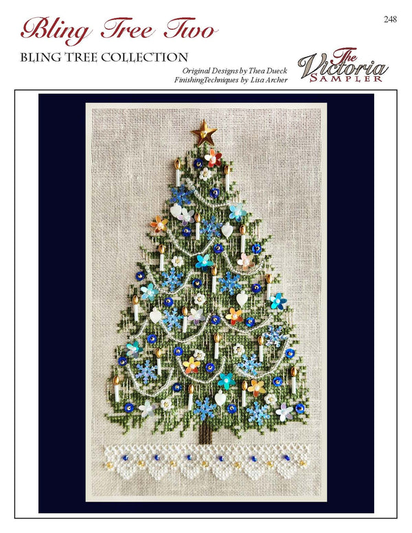 Bling Tree Two - Christmas Cross Stitch Pattern - Printed Leaflet