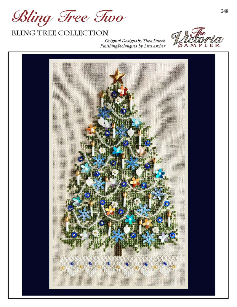 Bling Tree Two - Christmas Cross Stitch Pattern - Printed Leaflet