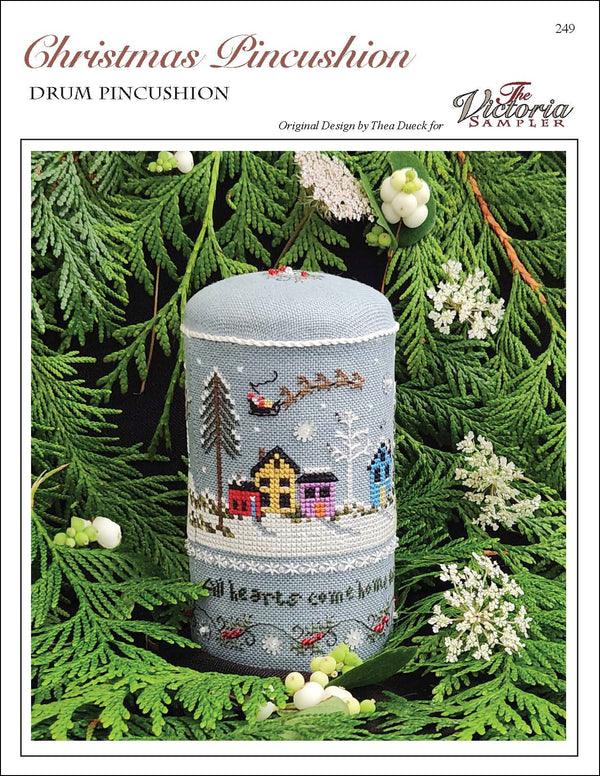 Christmas Drum Pincushion - Cross Stitch and Embroidery Kit