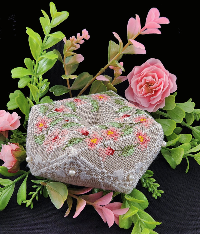 Floral Biscornus - Cross Stitch Pattern