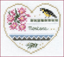 Hearts of America 5 - Hearts Series - Embroidery and Cross Stitch Pattern - PDF Download