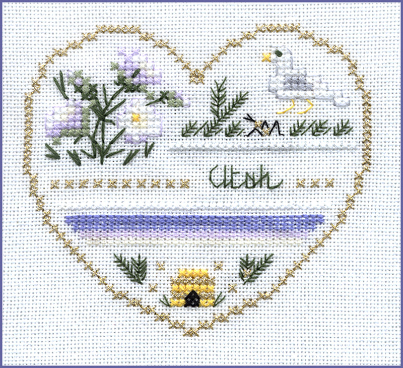 Hearts of America 5 - Hearts Series - Embroidery and Cross Stitch Pattern - PDF Download