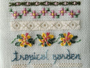 Tropical Garden Sampler - Victorian Garden Series - Embroidery and Cross Stitch Pattern - PDF Download