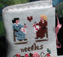 Mystic Needlework Smalls - Pocket Fob Biscornu Scissors Case and Pinkeep - Embroidery and Cross Stitch Pattern - PDF Download