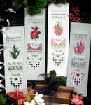 Birthday Bellpull Samplers 1 - September October November December - Embroidery and Cross Stitch Pattern - PDF Download