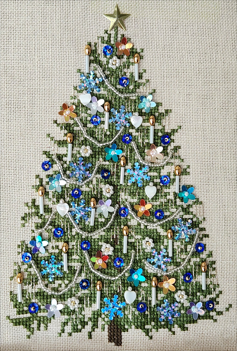 Bling Tree Two - Christmas Cross Stitch Pattern - Printed Leaflet