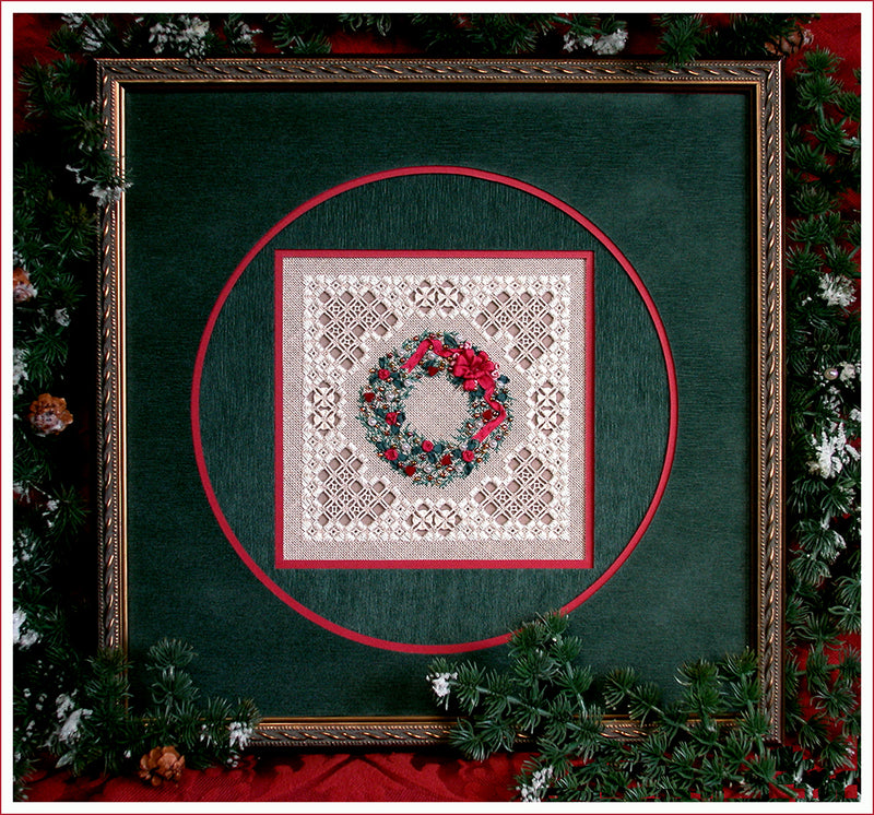 Christmas Wreath Sampler - Christmas Embroidery and Cross Stitch Pattern - PDF Download